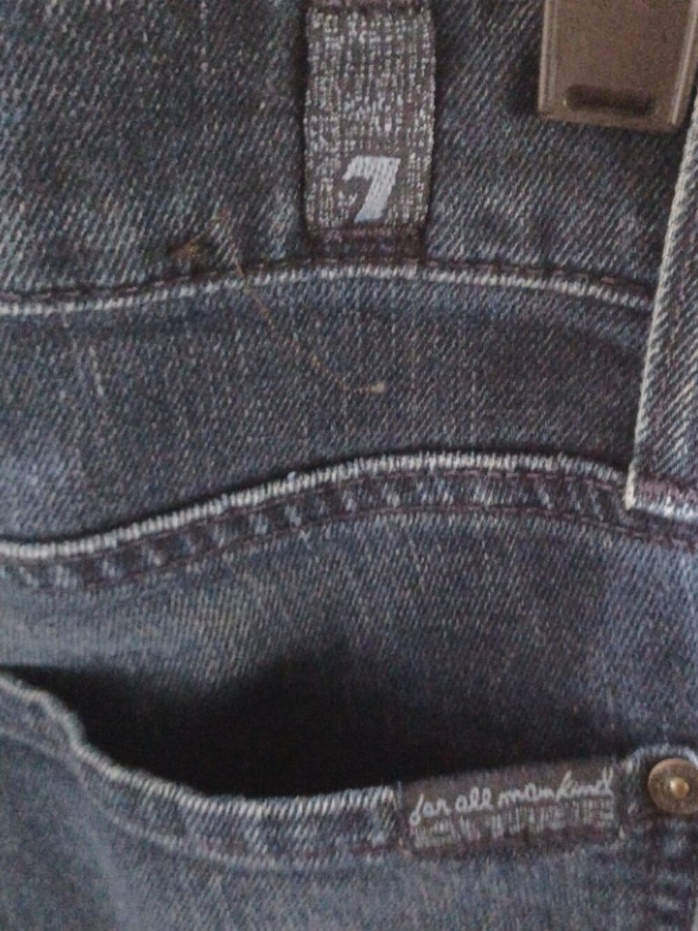 7 For all Mankind Slimmy Stretch Dark Denim Zip Fly 5 Pocket Jeans 31 - Picture 6 of 9